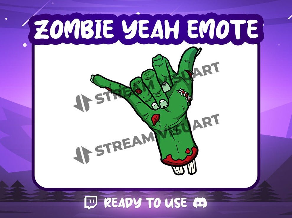 Zombie Cool Emote - StreamVisuArt