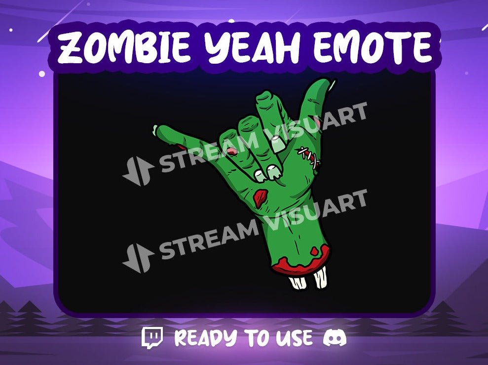 Zombie Cool Emote - StreamVisuArt